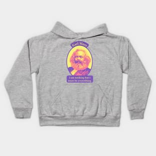 Karl Marx Portrait and Quote Kids Hoodie